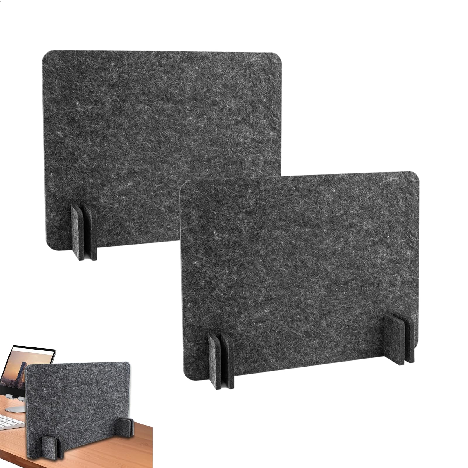 Trennwand Schreibtisch Trennwände Schule,Filz Sichtschutz Schreibtisch Tischtrennwand für Lernbüro Schule Bibliothek,Einfache Montage Akustik Ohne Bohren,2 Stück 40 * 30 cm,Dunkelgrau