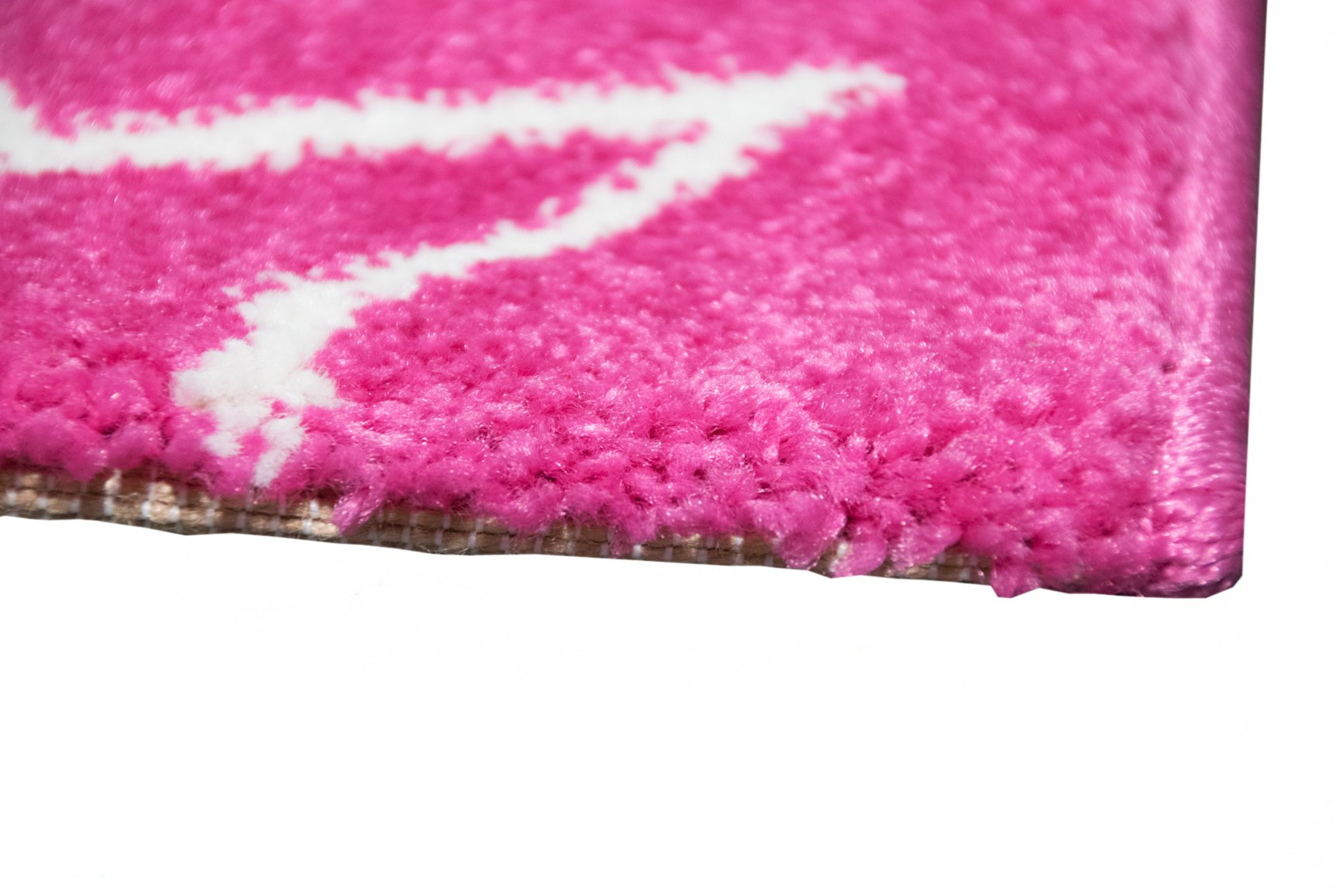 Kinderteppich Spielteppich Kinderzimmer Teppich Einhorn Design mit Konturenschnitt Pink Creme Türkis Größe 120x170 cm