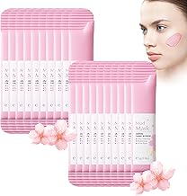 20PCS Sakura Skincare Set, Deep Cleanse Pink Face Mask Skincare, Brightening and Moisturizing Pink Clay Mask