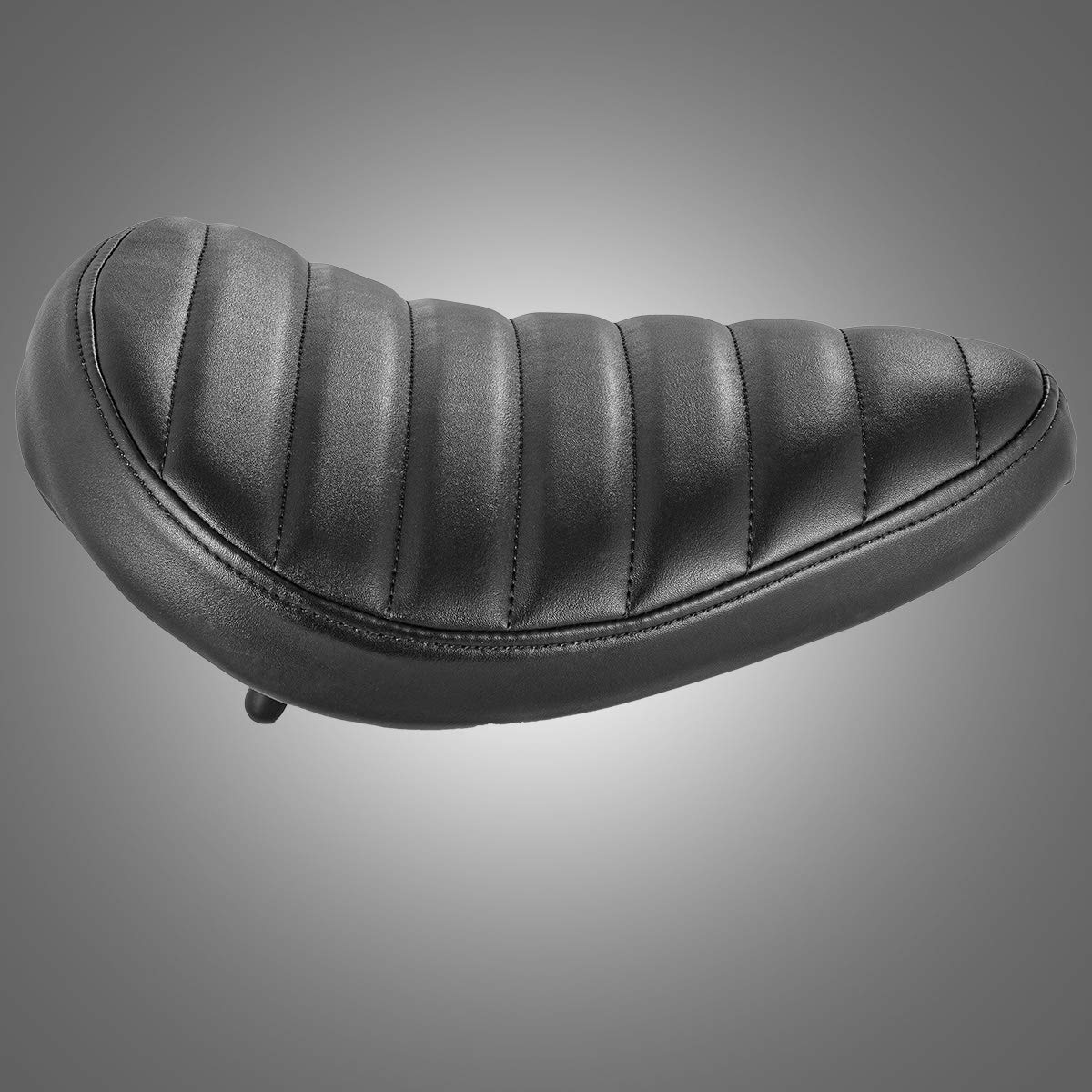 Solo Seat, Qiilu Motorcycle Seat, 3" Motorcycle Black Leather