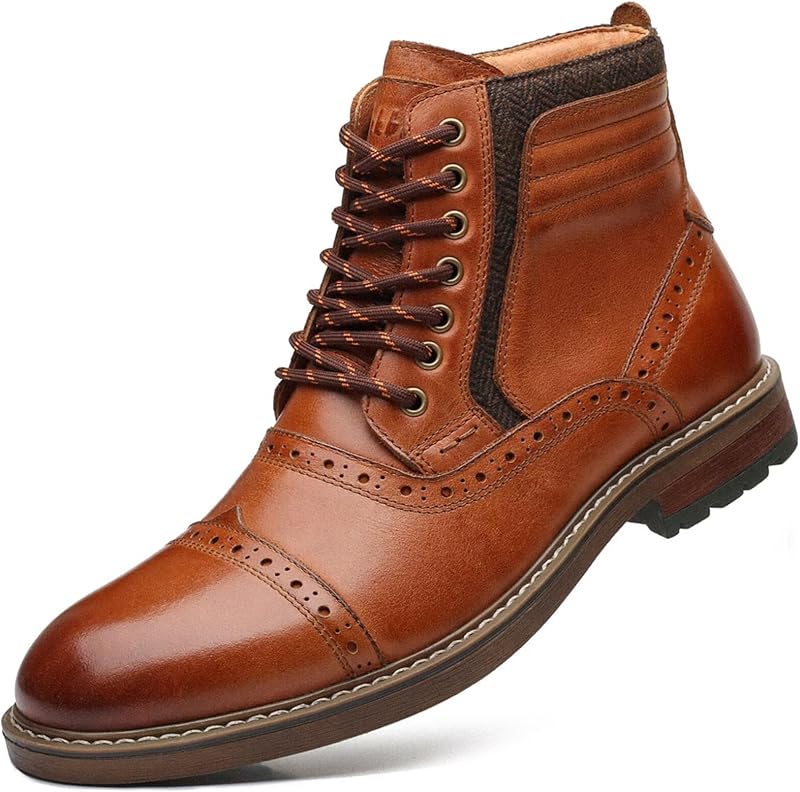 Botas Chelsea para hombre, botines Chukka de cuero elegantes y cómodos con cremallera