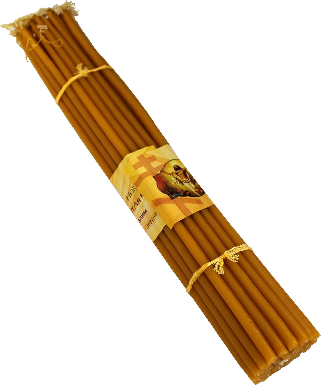 Holy Land Market Easter Candles – 33 Burgundy Beeswax Taper Candles, Natural Honey Aroma, 11.5 Inches Tall