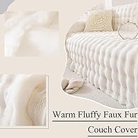 Vista 93 de VClife funda boho de sofá de felpilla para sofá seccional, funda antideslizante para sofá de 2 plazas, protector para mascotas con borlas, funda