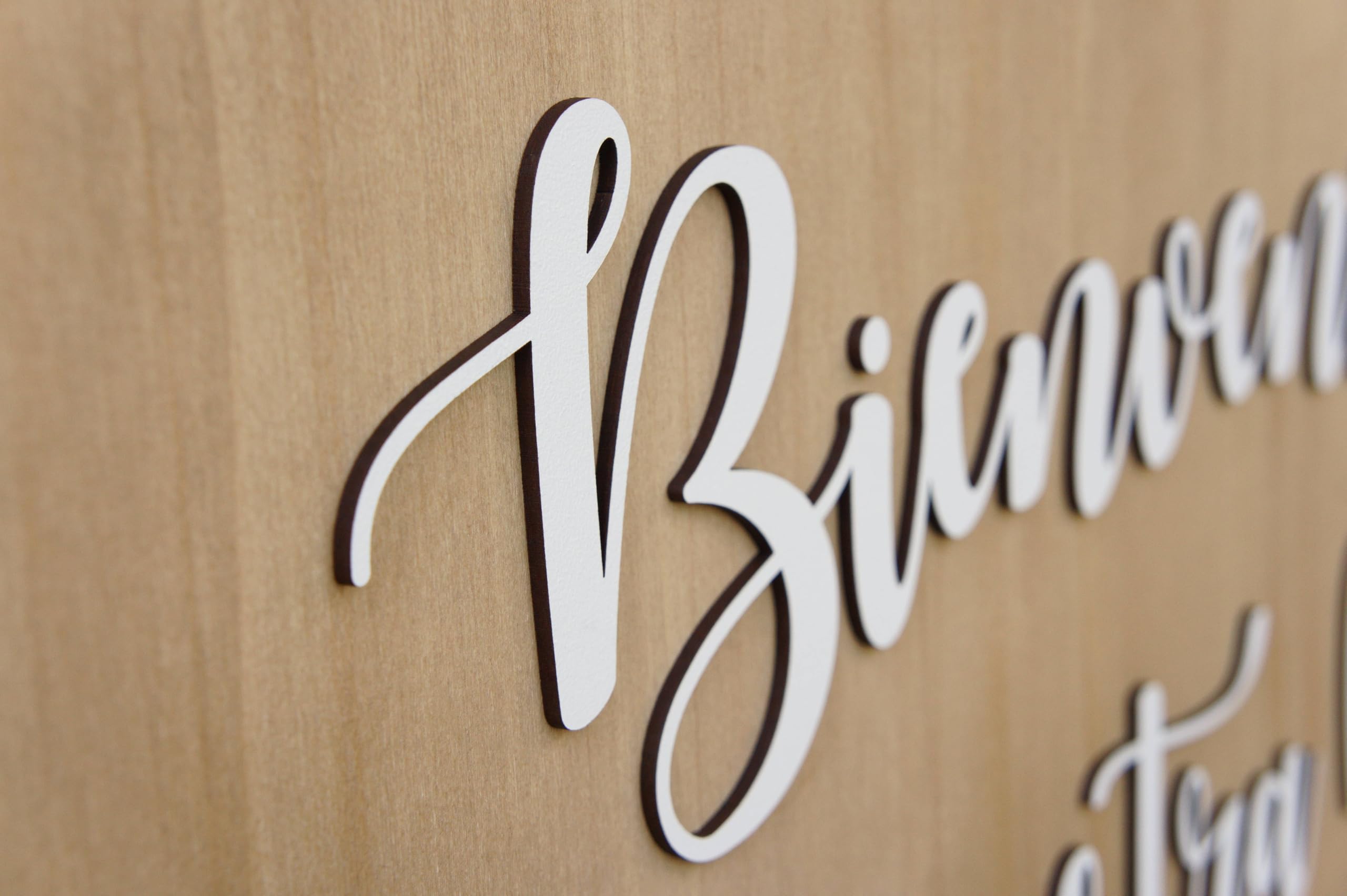 Genérico Cartel Bienvenidos a Nuestra Boda de Madera Personalizado, Medidas 60 x 40 cm