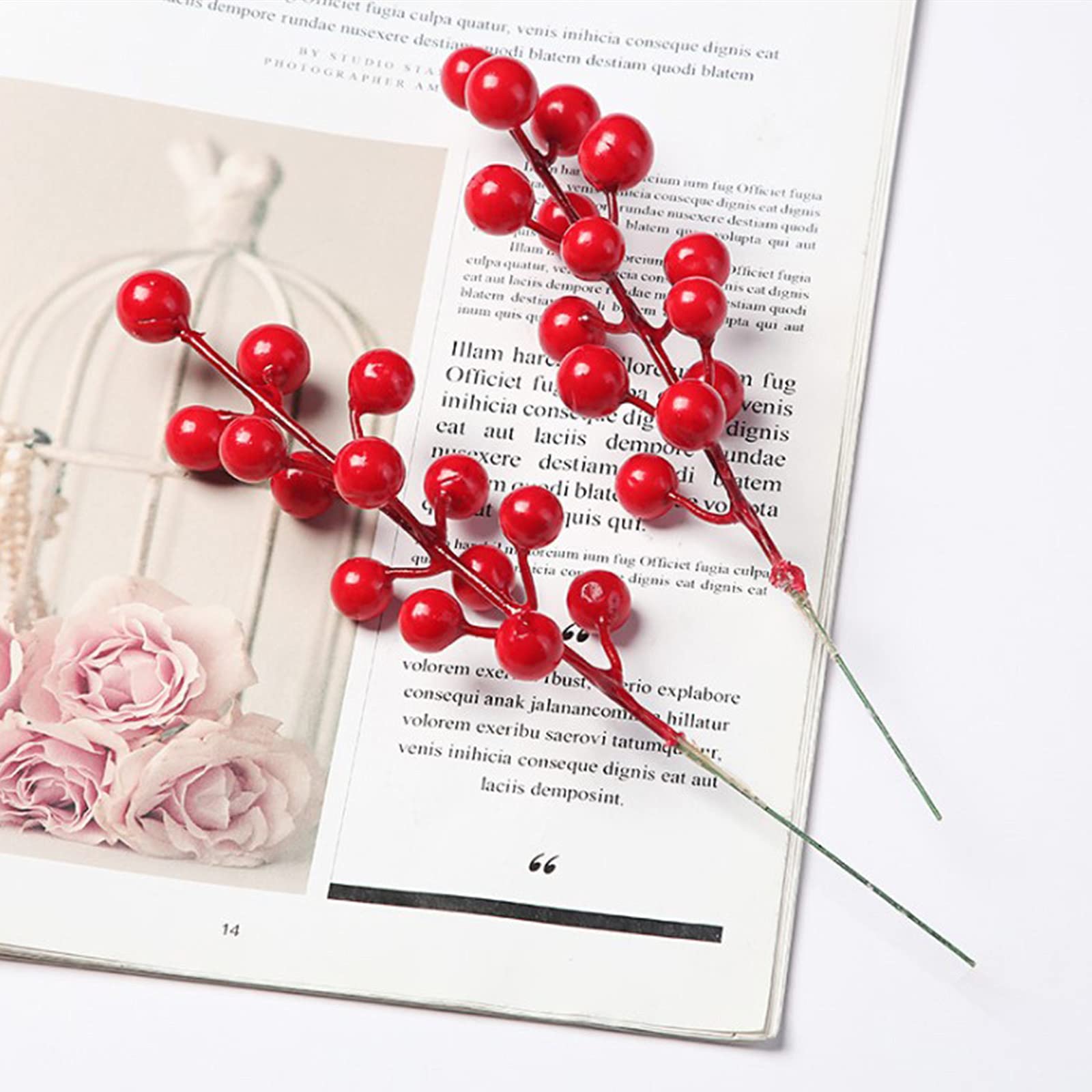 Amazon.de: 20 Saiten Knstliche Rote Beeren Mini Rot Holly Beeren  Knstliche Beeren fr Bastelarbeiten Beerenzweige Knstliche Weihnachten Zweige  Beeren Deko fr Weihnachten Kunst Basteln und Weihnachtsbaum 17cm