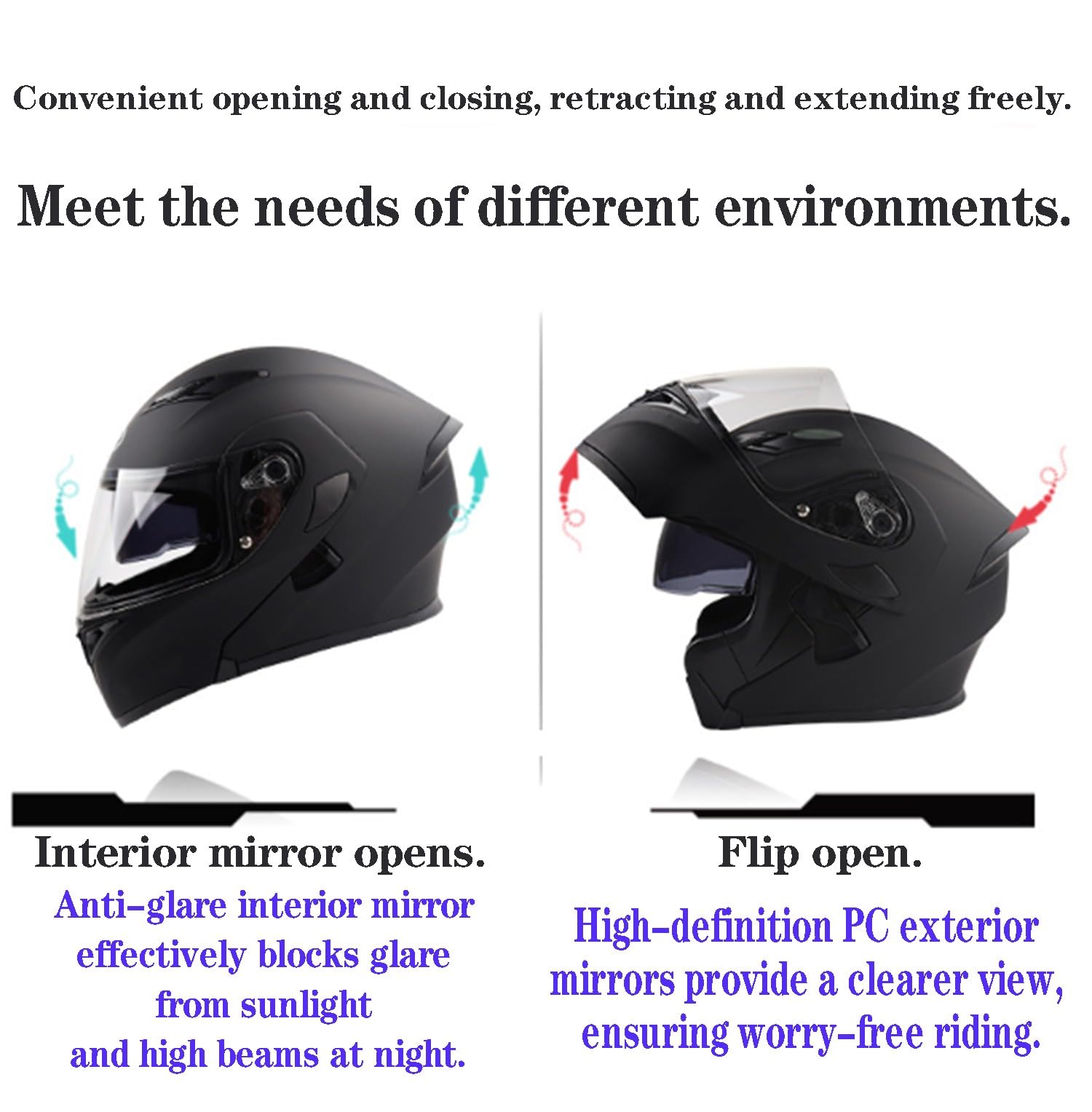 Klapphelm Motorradhelm Integralhelm Mit Doppelvisier Scooter Motorrad Helm Für Erwachsene Männer Frauen Klapphelm Motocrosshelme Rollerhelm Sturzhelm ECEDOT Zertifizierung