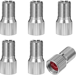 6 Pcs Tire Caps, Presta Valve Adaptor Tire Valves Extender Tires Valve Extension 19mm Screw-on Car Wheel Brass Caps Adapter for Car Truck Motorcycle Bike Trailers Tires Universal Vehicle