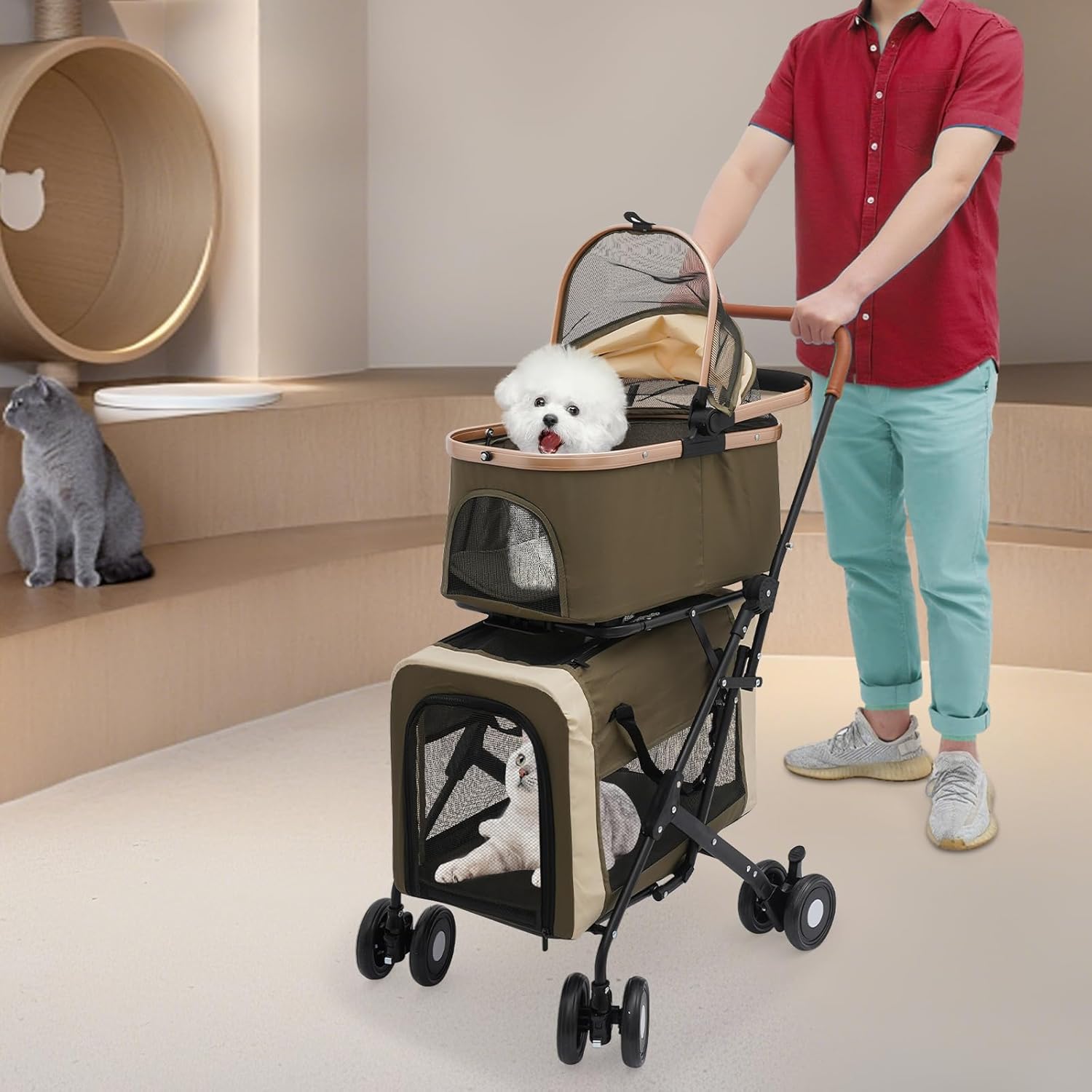 Ultimate Comfort on the Go: Review of the 3-in-1 Double Pet Stroller