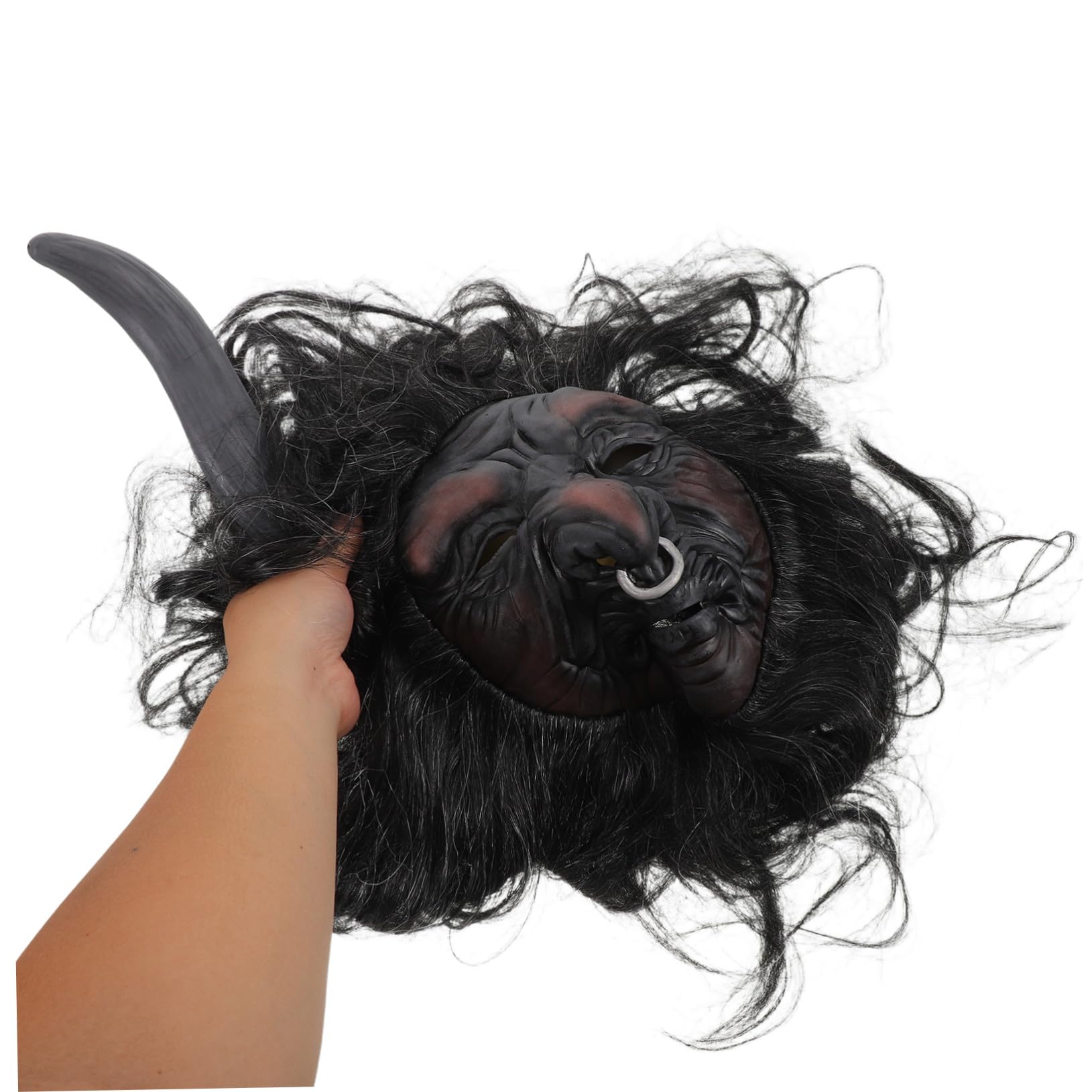 Healeved máscara de fiesta de halloween antifaz máscaras de halloween accesorio de casa embrujada Látex Grey