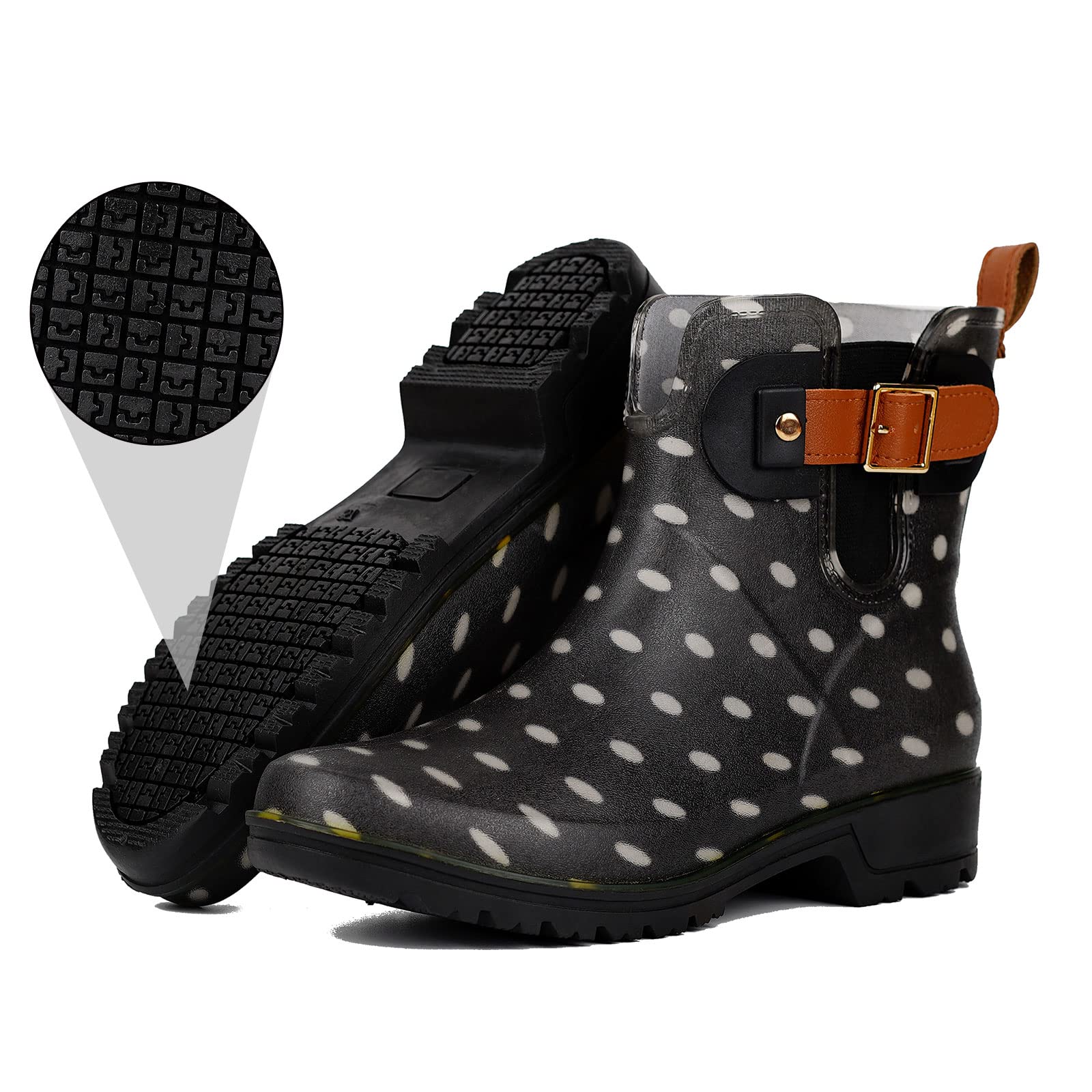 Geweo Stivali Di Gomma Donna Chelsea Uomo Impermeabile Antivento in Nero Marrone Grigio Rosso Bianco Taglia 35-43