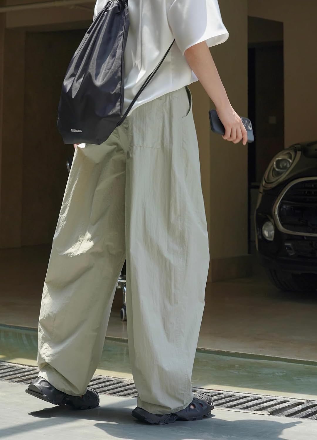 Women's Casual Pants Fall French Style Tapered Pants Cotton Blend Fit Loose Trouser