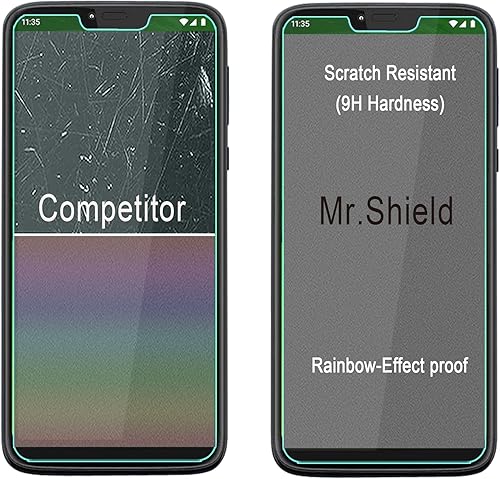 Miniatura 6 de Mr.Shield [Paquete de 3] Protector de pantalla diseñado para Motorola (Moto G7 Supra) [vidrio templado] con reemplazo de por vida