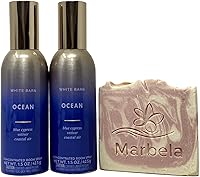 Vista 1 de Bath and Body Works White Barn - Juego de 2 aerosoles concentrados con jabón de muestra de Marbela, color blanco