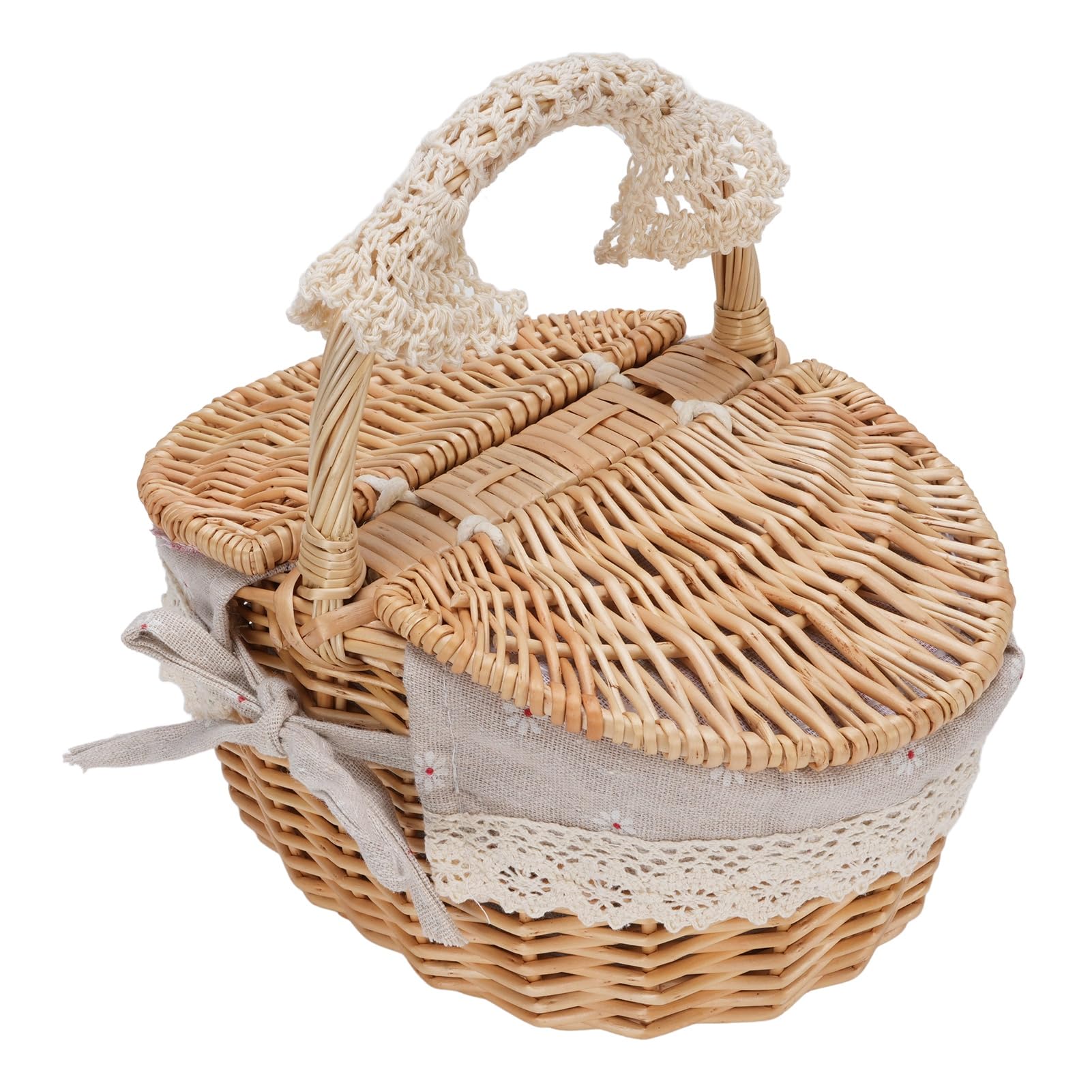 Panier de pique-nique en osier champêtre pour vos sorties en famille et camping