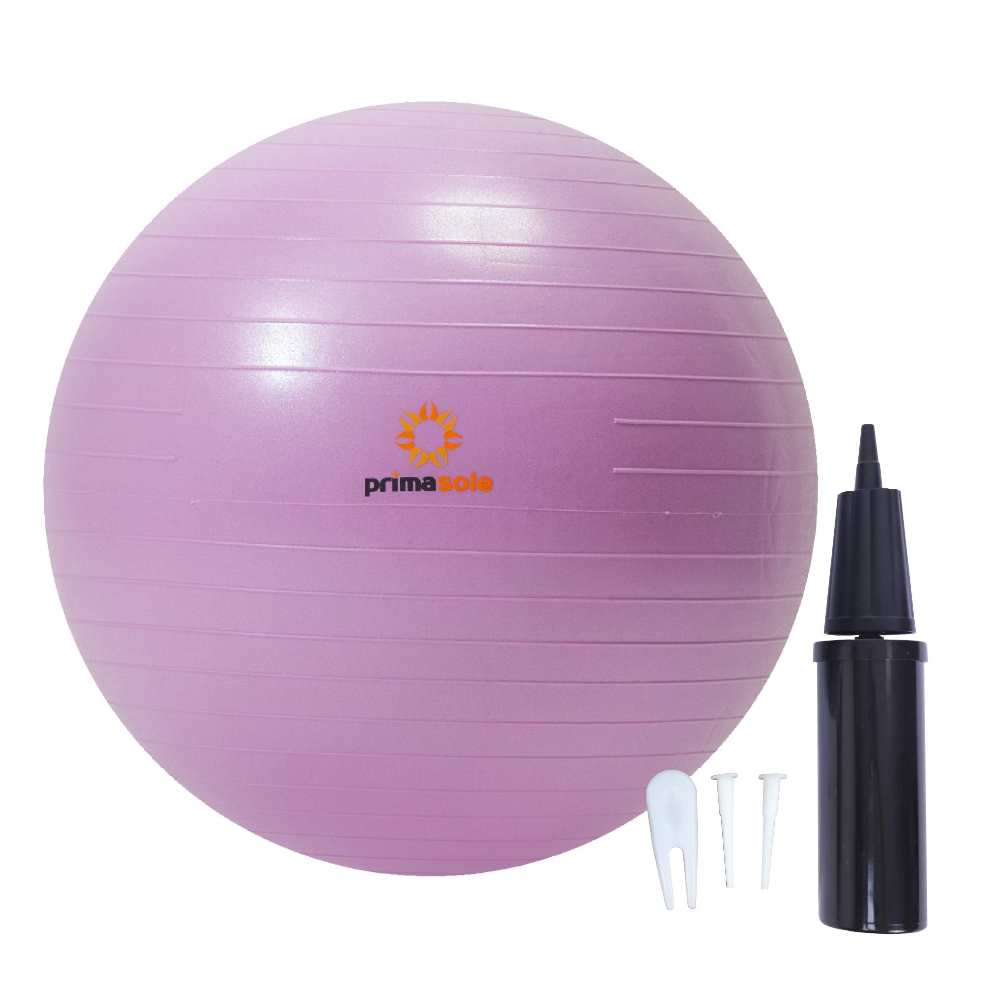Primasole 【Amazon.com Limited Brand】 Exercise Ball (65cm Nail Pink) for Stability, Balance, Fitness with Inflator Pump Balance Ball PSS91NH016A