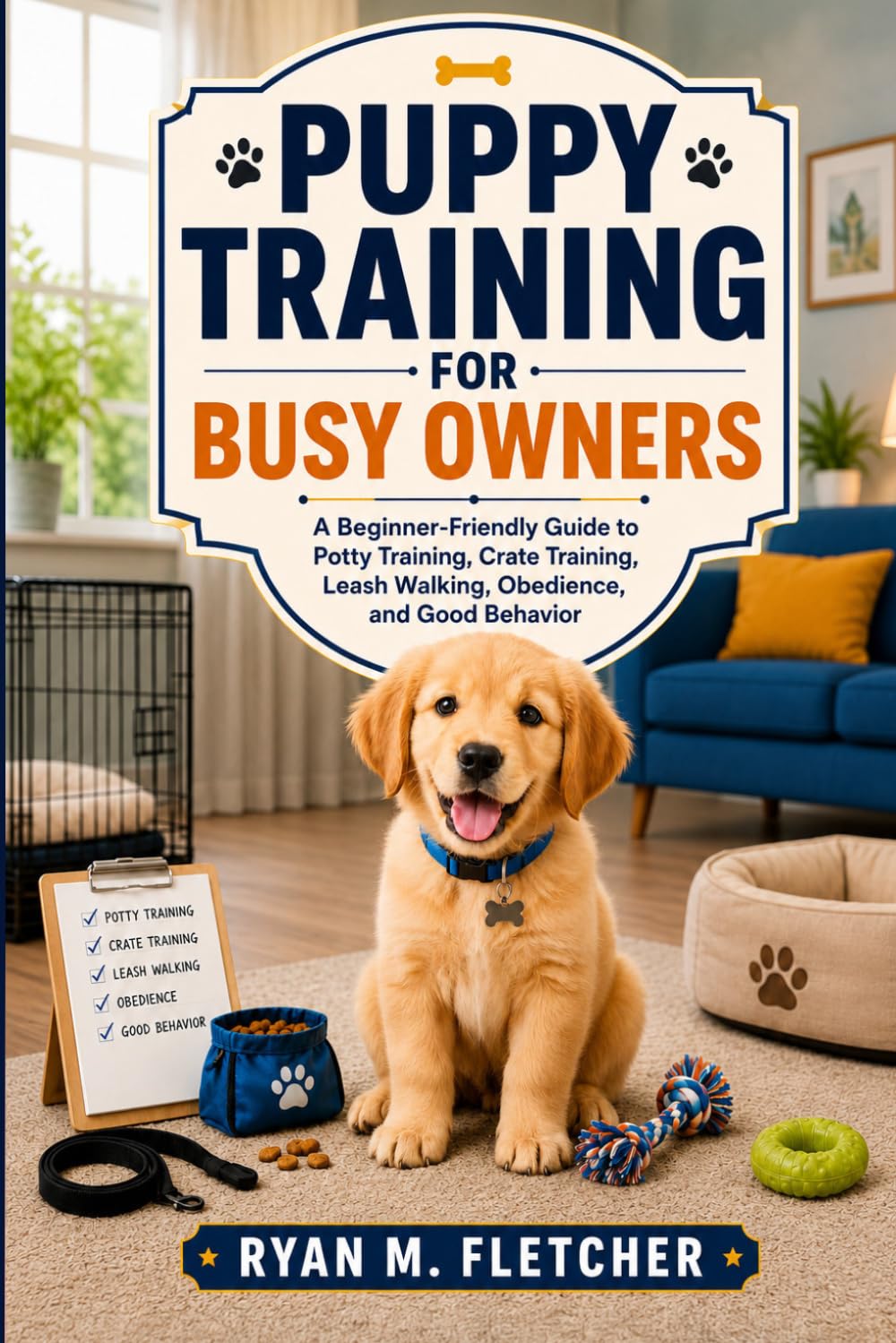 PUPPY TRAINING FOR BUSY OWNERS: A Beginner-Friendly Guide to Potty Training, Crate Training, Leash Walking, Obedience, and Good Behavior