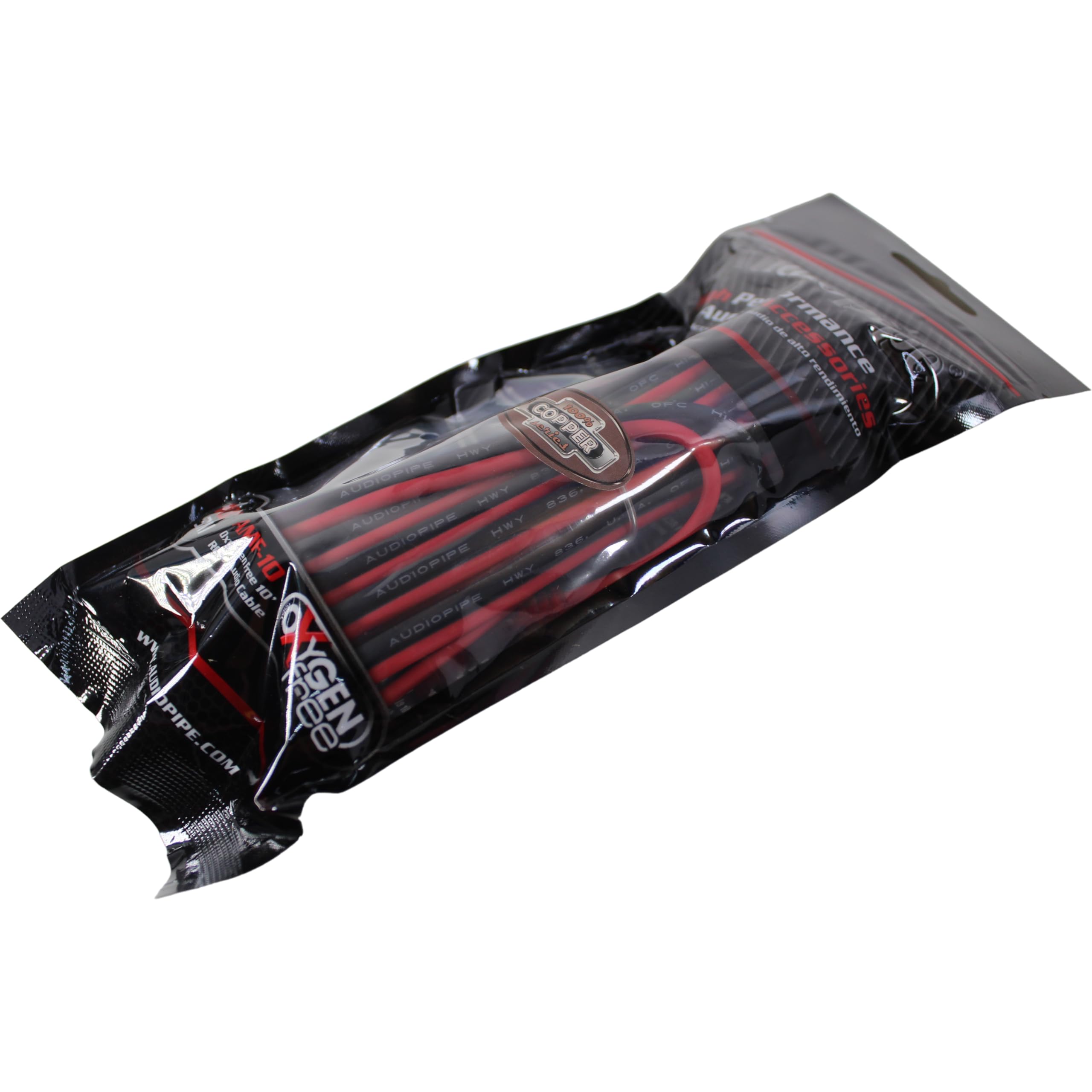 Audiopipe Cable RCA sin oxígeno de 20 pies, 10 unidades por bolsa