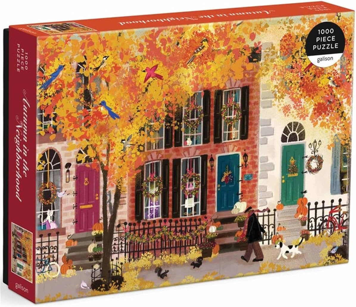 Galison Autumn in the Neighborhood 1000 Piece Puzzle