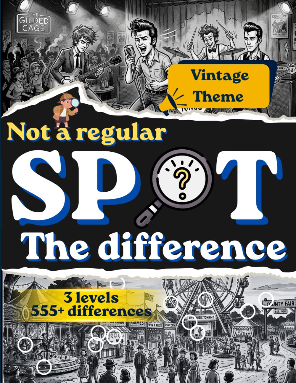 Not a Regular Spot the Difference for Adults: Find 555+ Hidden Differences | Hard Puzzle Book with Easy to Expert Levels | Includes Bonus Challenges & Answers | Volume 2