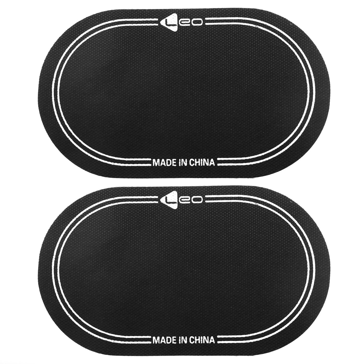 E-outstanding 2PCS Drum Skin Reinforcement Cloth Bottom Drum Abrasion Protector Double Stomp 156x90mm Silent Sticker Drum Pad Bass Drum Pedal Patch Percussion Instrument Accessories Black