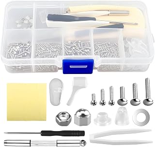 Eyeglass Repair Kit, Precision Screwdriver Set with Nose Pads, Tweezers & Micro Screws, Compact Storage Box for Sunglasses, Spectacles & Watch DIY Maintenance (500PCS)