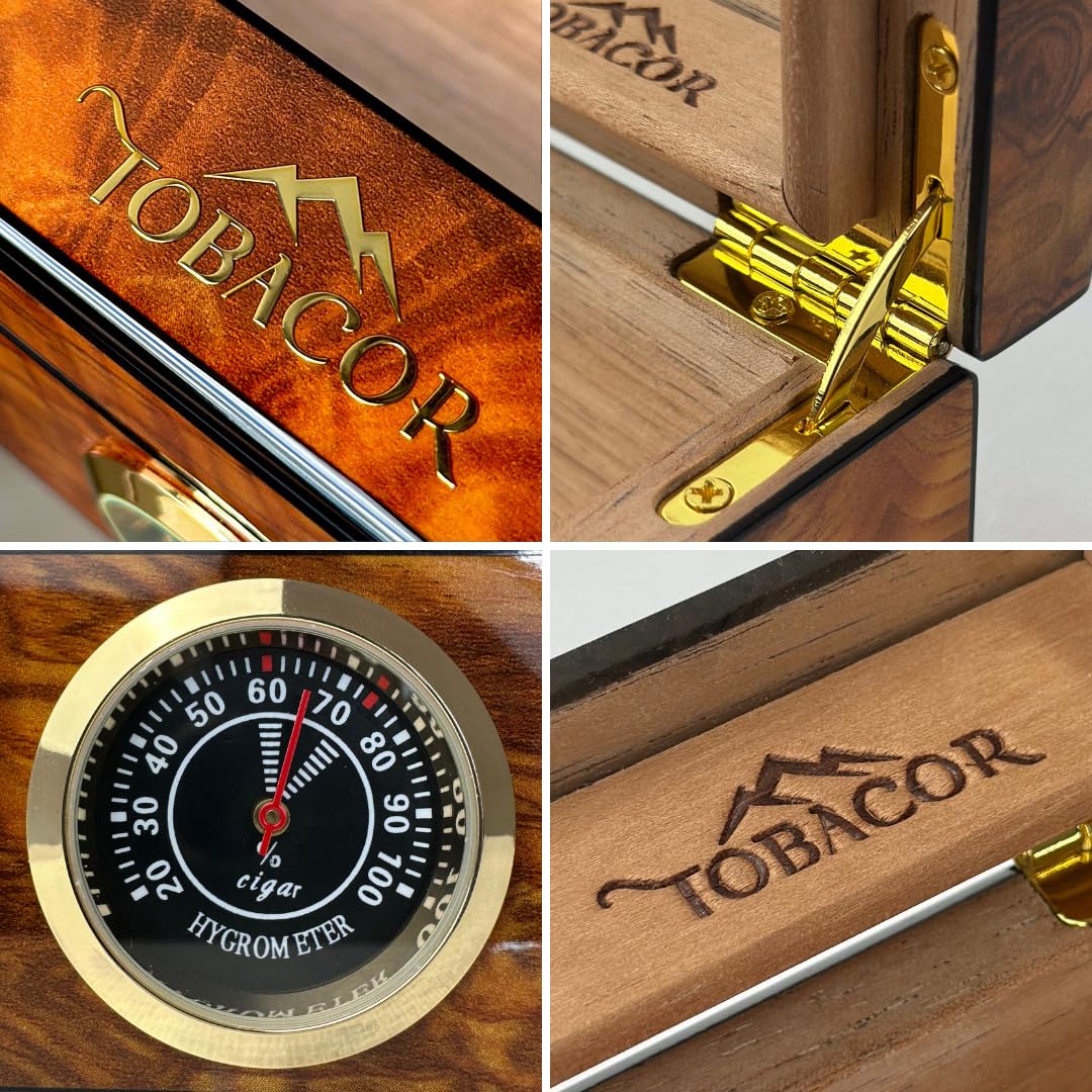 Humidor Classic - Premium Zigarrenhumidor - inklusive Zubehör & Geschenkbox