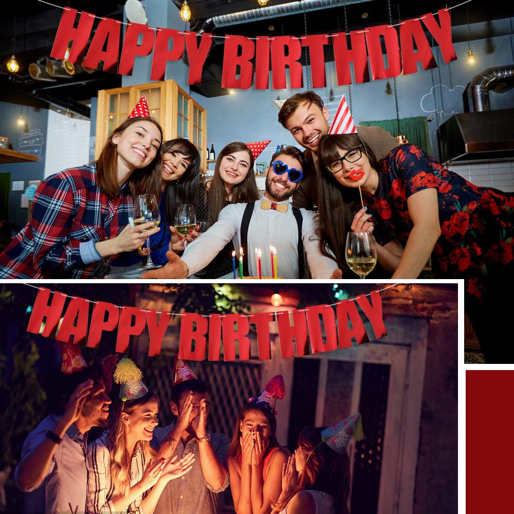 ENGROWTC Banner Zum 3. Geburtstag – Spinnennetz-Motiv, Rot-blaue Wimpelkette Für Deko, Ca. 13-18 Cm Pro Buchstabe