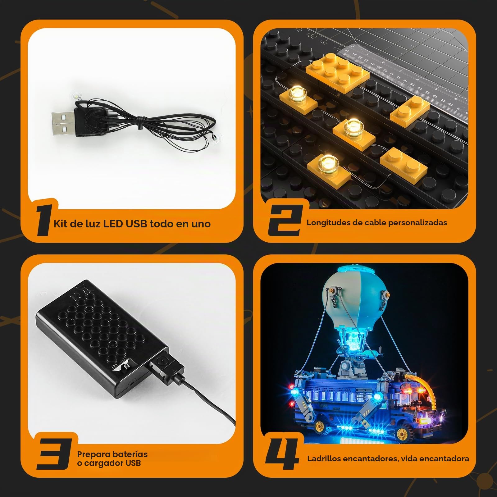 LIGHTAILING Juego de Luces para Lego-77073 Autobús de Batalla - Kit de iluminación LED Compatible con el Modelo de Bloques de construcción Lego - Modelo No Incluido