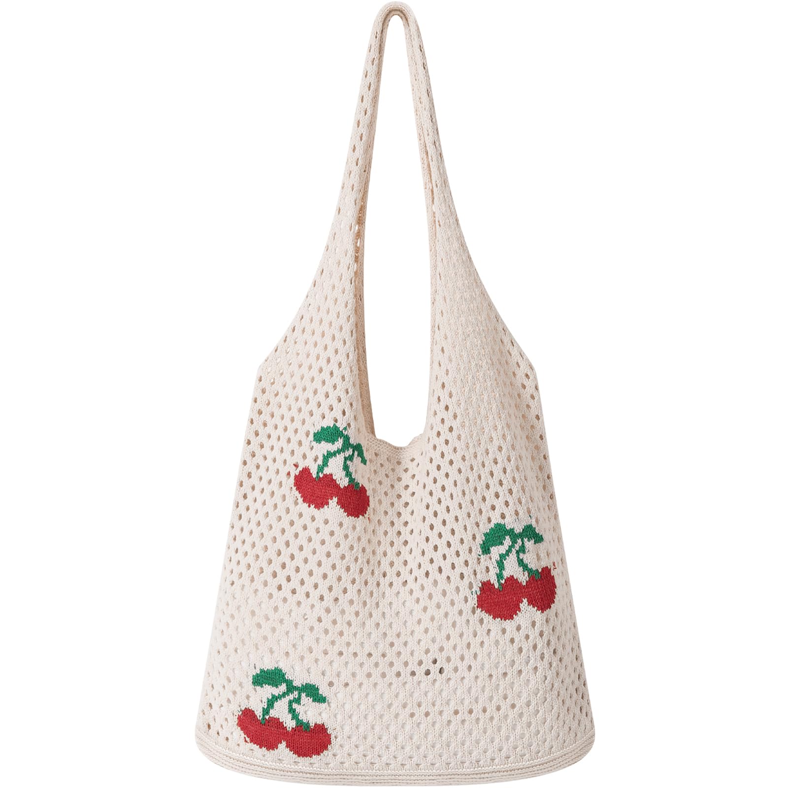 WantGor Häkeltaschen, Strand Mesh Tragetasche Damen Umhängetasche Einkaufstasche Lässige Reisetaschen Tasche faltbar Hobo Taschen