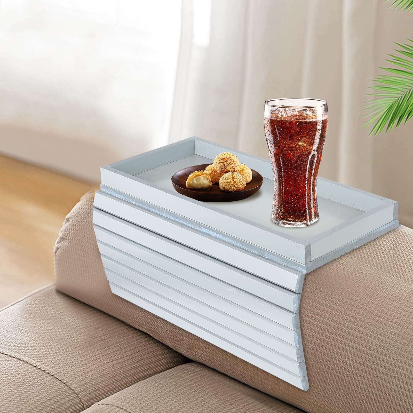 Sofatablett-Armlehne Zum Anklipsen - Rutschfeste Ablage Für Getränke & Snacks