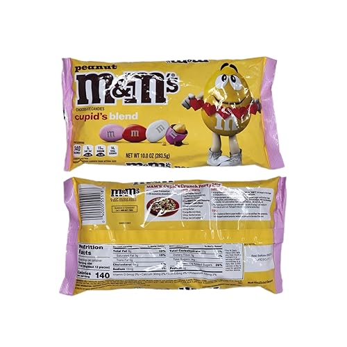 Miniatura 4 de M&M's Cupids Blend - Paquete de 6 caramelos con temática de maní para el día de San Valentín, paquete de 6 con imán para nevera Stone Cove  10 onzas
