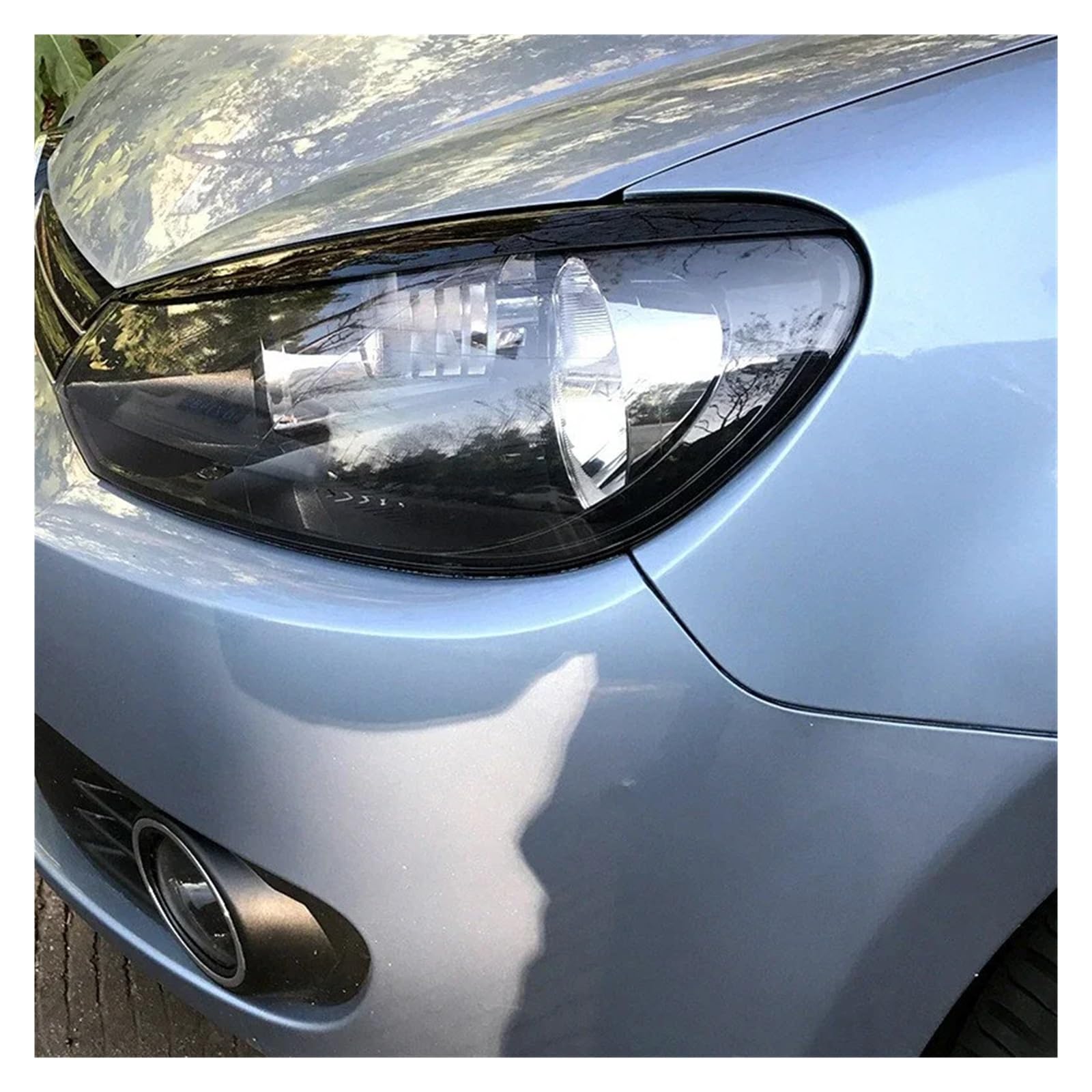 2 piezas de cubierta de párpados de faros delanteros, moldura de cejas for VW Golf 6 MK6 2008-2012, lámpara de faro delantero, accesorios for coche Cejas de faros