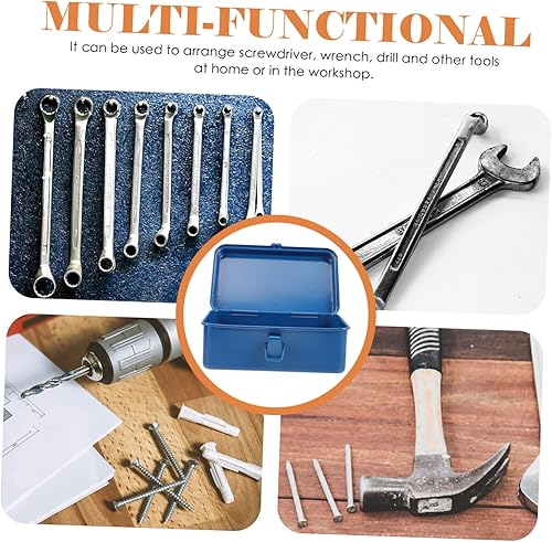 Miniatura 5 de Uonlytech Caja de herramientas portátil Caja de herramientas mecánica, implementos de tractor, caja de herramientas de reparación, caja de