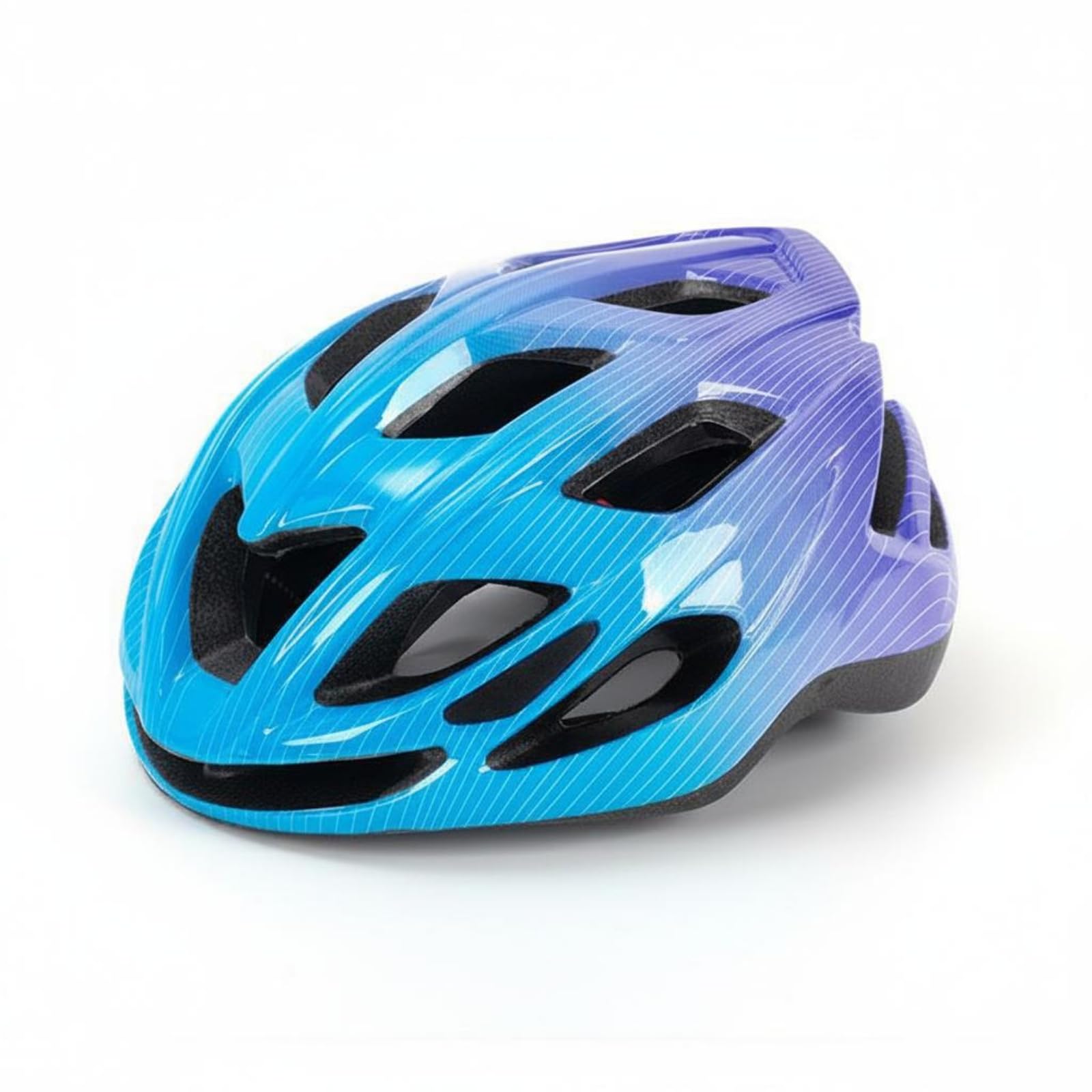 Shock Resistant Kids Bike Helmet Breathable Children Bike Helmet Single-Piece Molded Outdoor Sports Gear Ventilated Design for Boys and Girls, Mountain Biking, Blue-picture-33