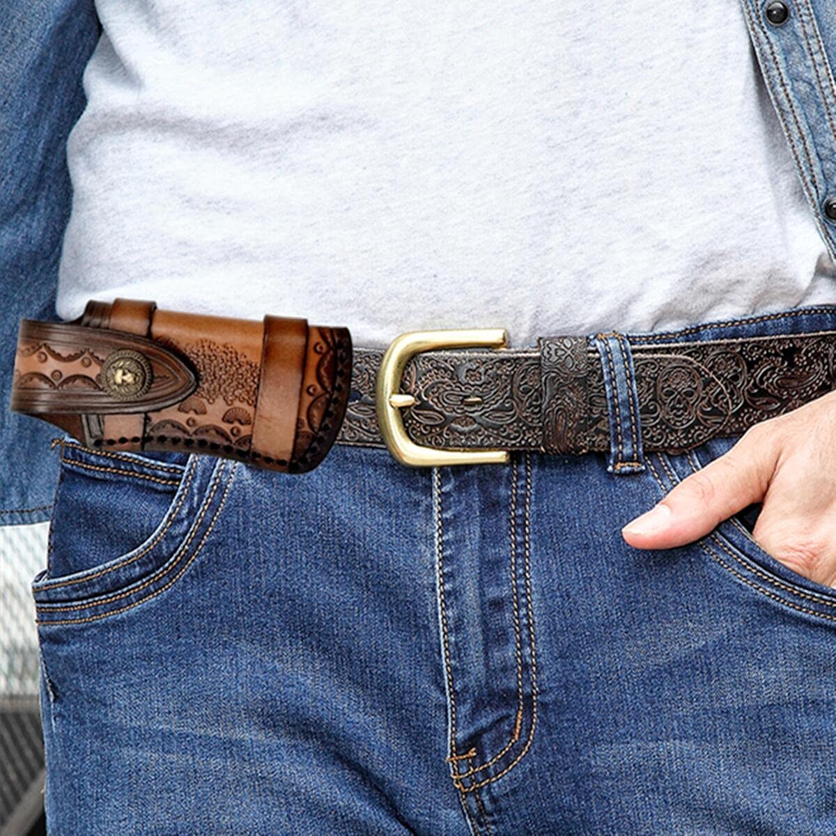 Buy COHOMELARS Top Grain Leather Pocket Knife Sheath,Leather Knife