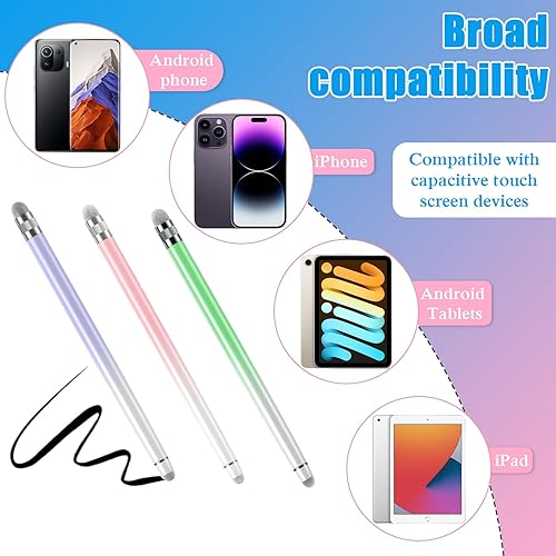 Miniatura 19 de Bopomofo 2 lápices capacitivos para pantallas táctiles, lápiz capacitivo para iPhone/iPad/tableta/Android/Microsoft Surface, compatibles