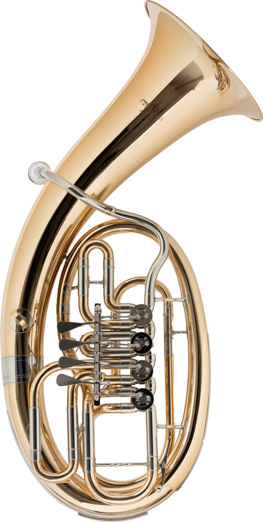 BH-19/4GL Bariton - aus Goldmessing - Stimmung: Bb - Bohrung: 14,8 mm - 4 Drehventile mit Minibal-Gelenken - inkl. Leichtkoffer und Mundstück