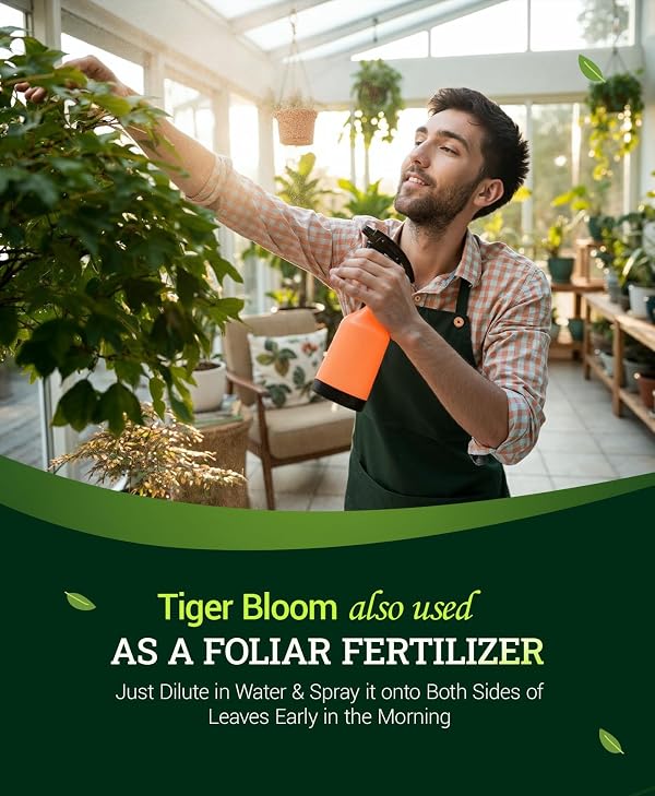FoxFarm Tiger Bloom Liquid Plant Food - Phosphorus Fertilizer for Buds, Blooms & Flowering - Supports Soil & Hydroponic Systems - High Micronutrient Formula with 2-8-4 Nutrient Ratio - 2.5 Gallons by FoxFarm - Image 6
