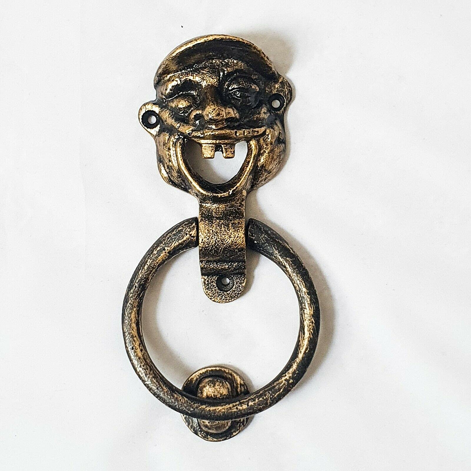 Manor Teeth Design Front Door Knocker Antique Brass