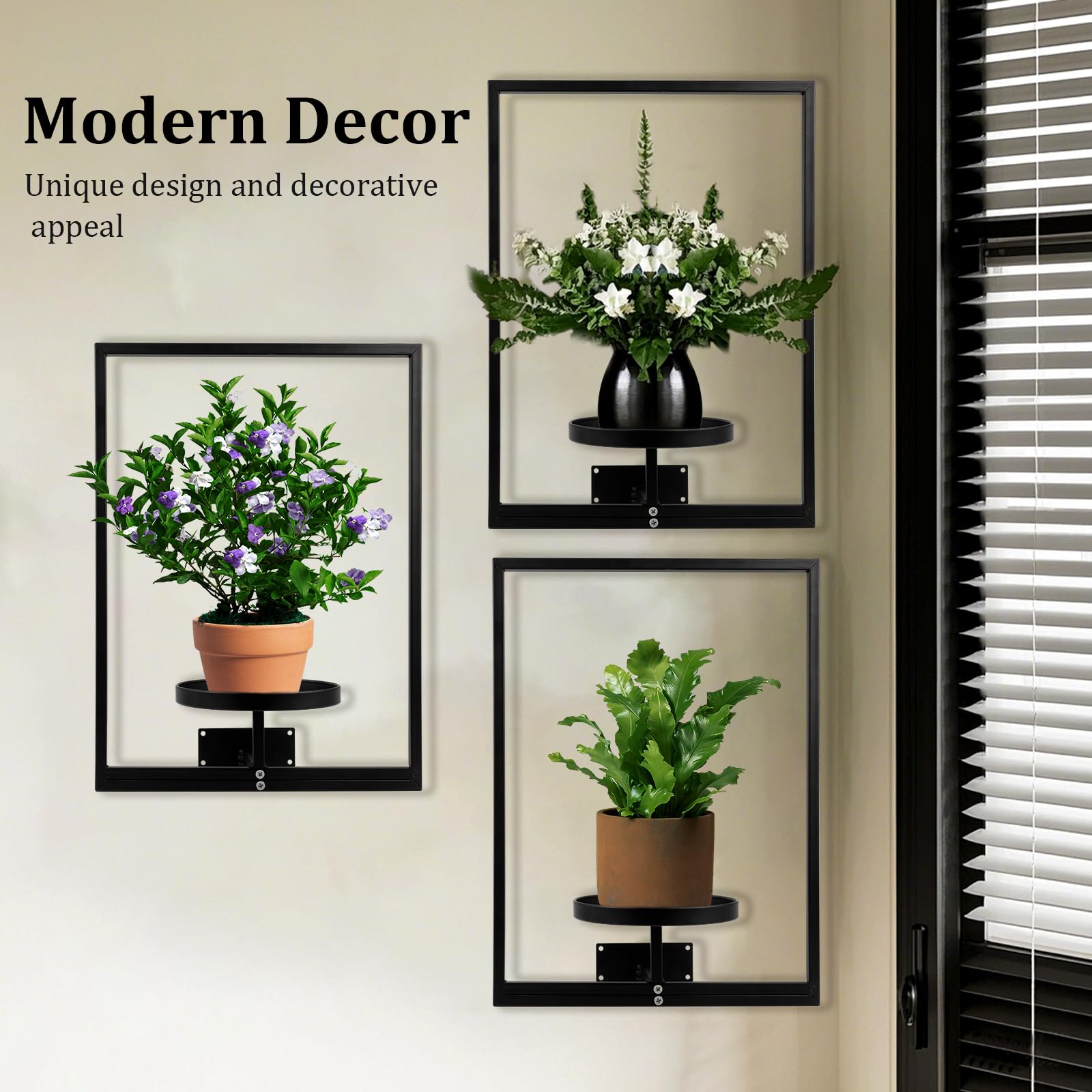 Moderne Wand-Pflanzgefäße Für Sukkulenten, Kreisförmiger Metall-Blumentopf Den Innenbereich