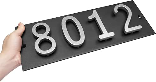 ColourTree Personalized Floating House Numbers Address Street Sign Plaque in