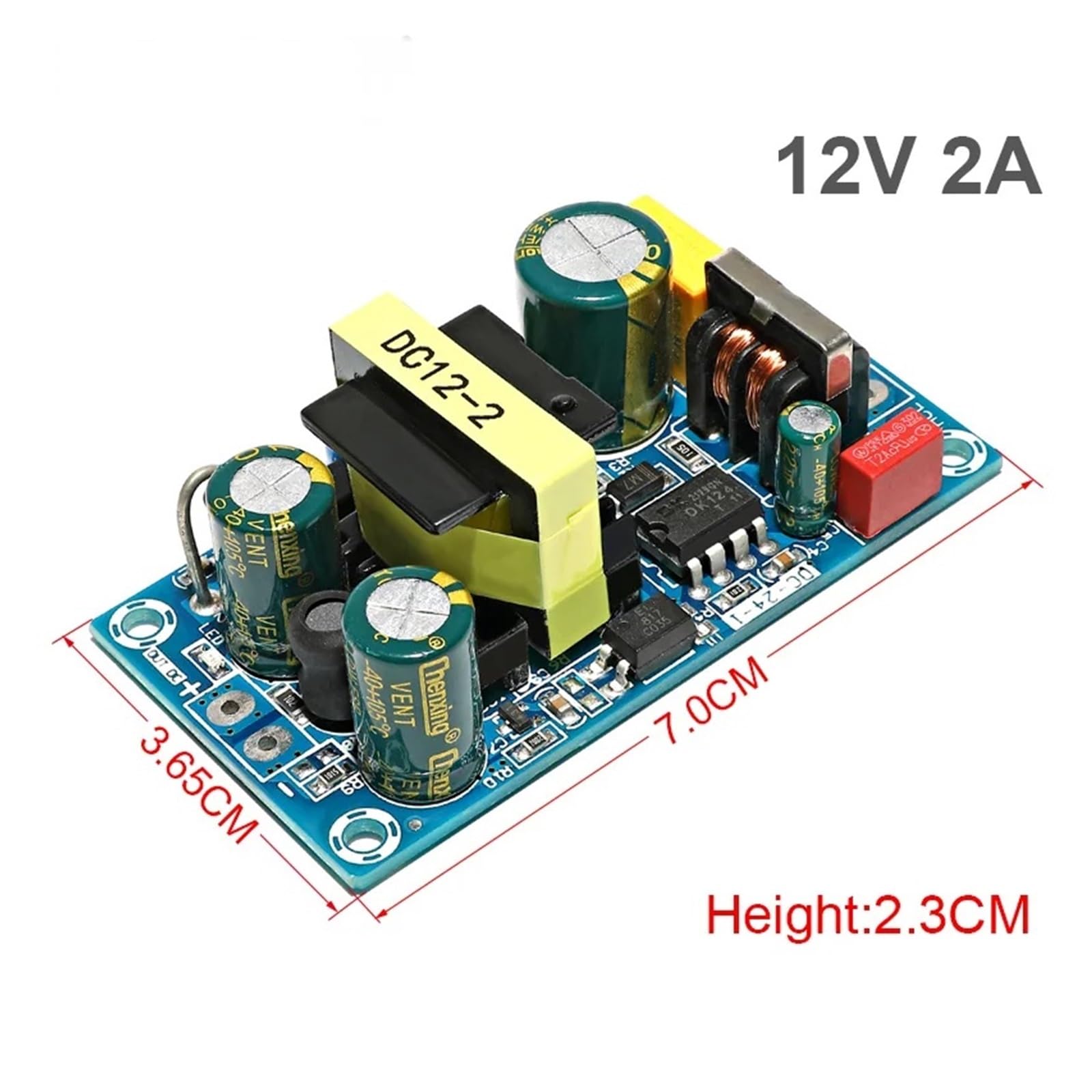Alimentatore AC 85-265V A DC 5V 12V 24V Step Down Trasformatore di Alimentazione 1A 2A 4A 6A 8A 9A 13A Modulo di Alimentazione a Commutazione Scheda Nuda(12V2A)
