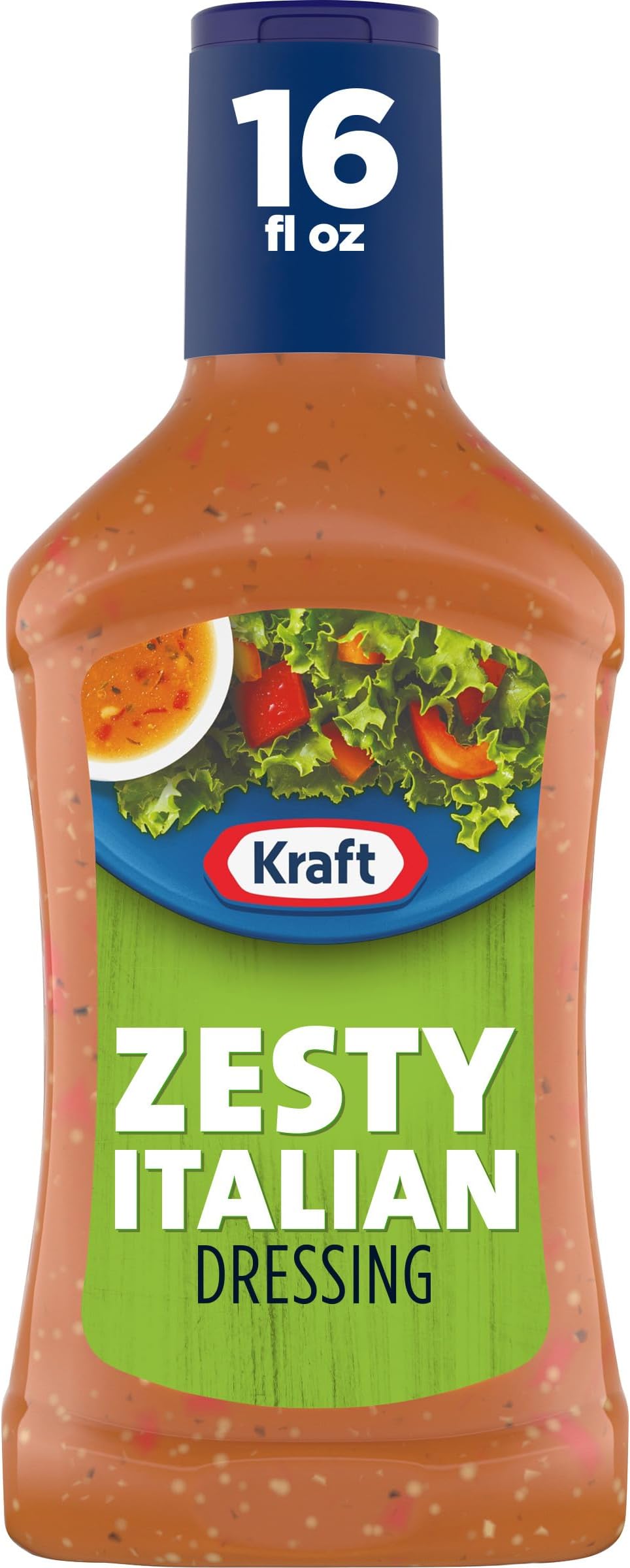 Kraft Zesty Italian Salad Dressing, 16 fl oz Bottle