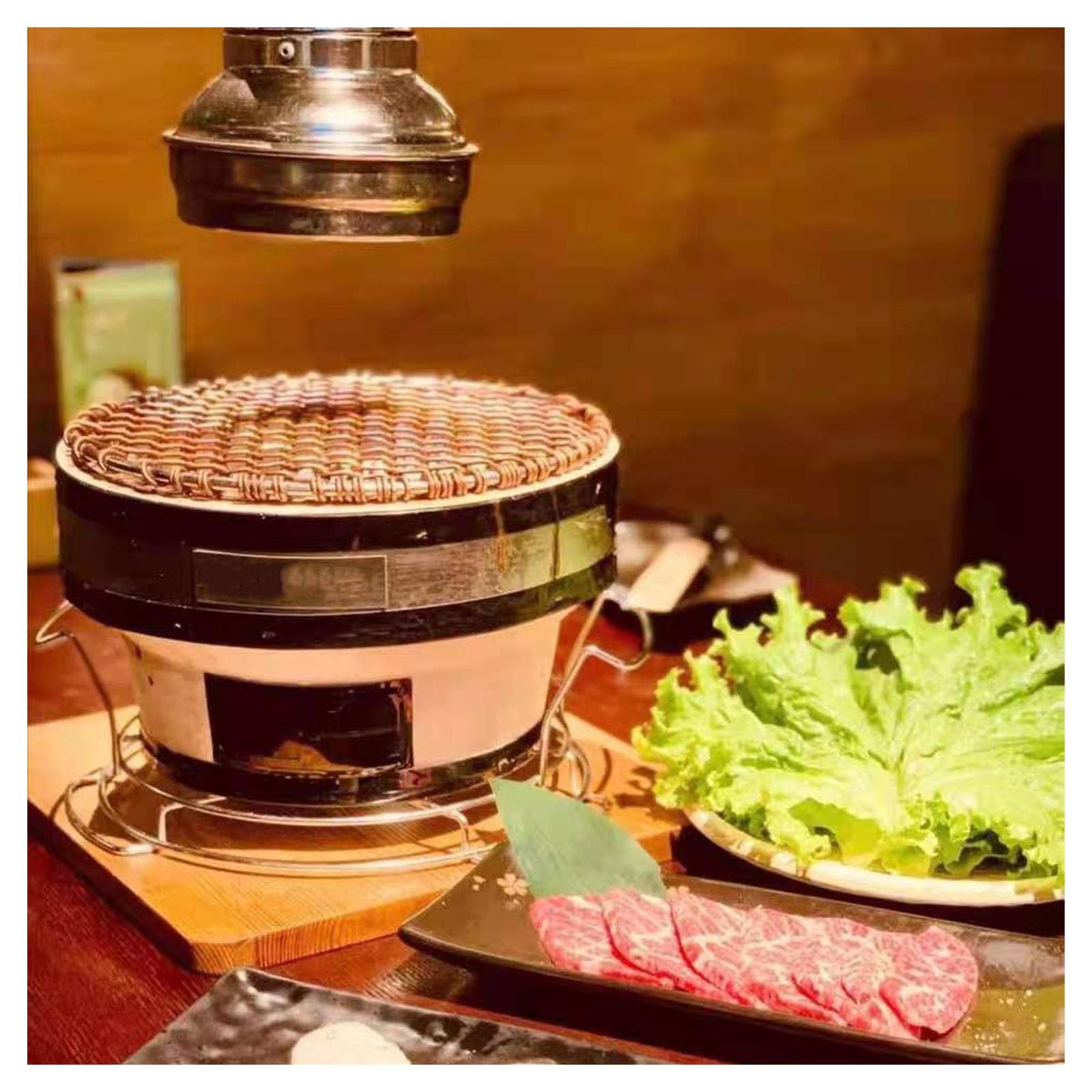 Barbecue portatile a carbonella, griglia giapponese e coreana da tavolo per campeggio, picnic e feste, forno riscaldante versatile per cucinare all'aperto
