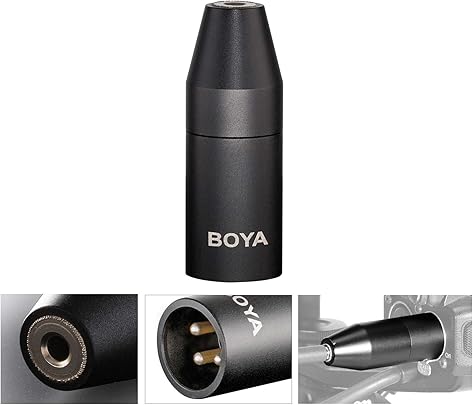 BOYA 35C-XLR 3 5 TRS Mini-Jack femmina Adattatore per microfono connettore XLR maschio pin Compatibile con videocamere registratori mixer BOYA 35C-XLR 3 5 TRS Mini-Jack femmina Adattatore per microfono connettore XLR maschio pin Compatibile con videocamere registratori mixer