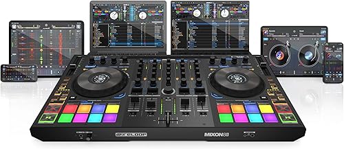 Reloop Mixon 8 Pro Controlador DJ de 4 canales, negro