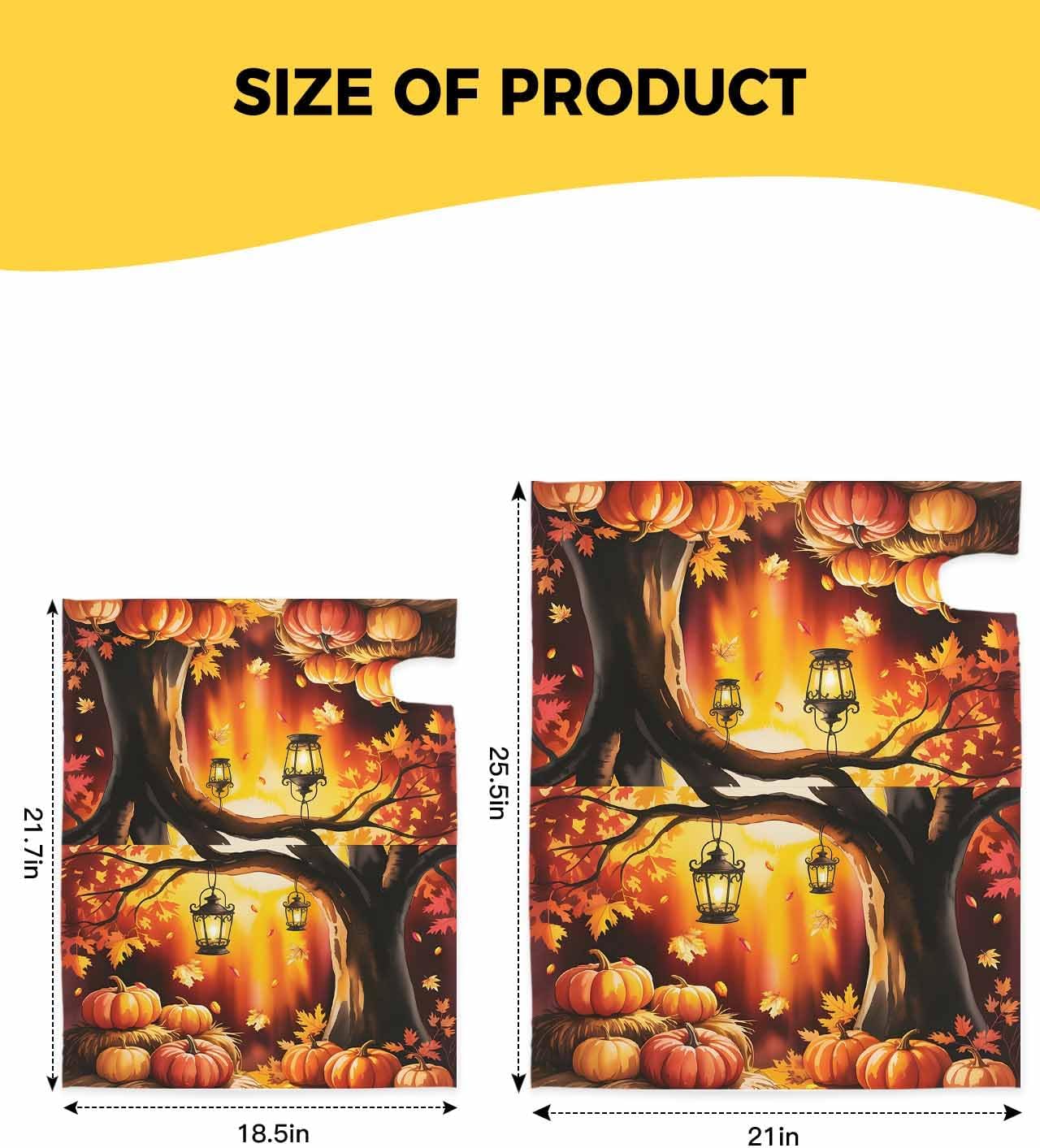 Fall Mailbox Covers Magnetic Standard Size 21x18 inch Maple Leaves Thanksgiving Pumpkin Fruit Autumn Landscape Decorative Mail Box Wraps Seasonal Post Letter Box Cover for Garden Yard Home Decor