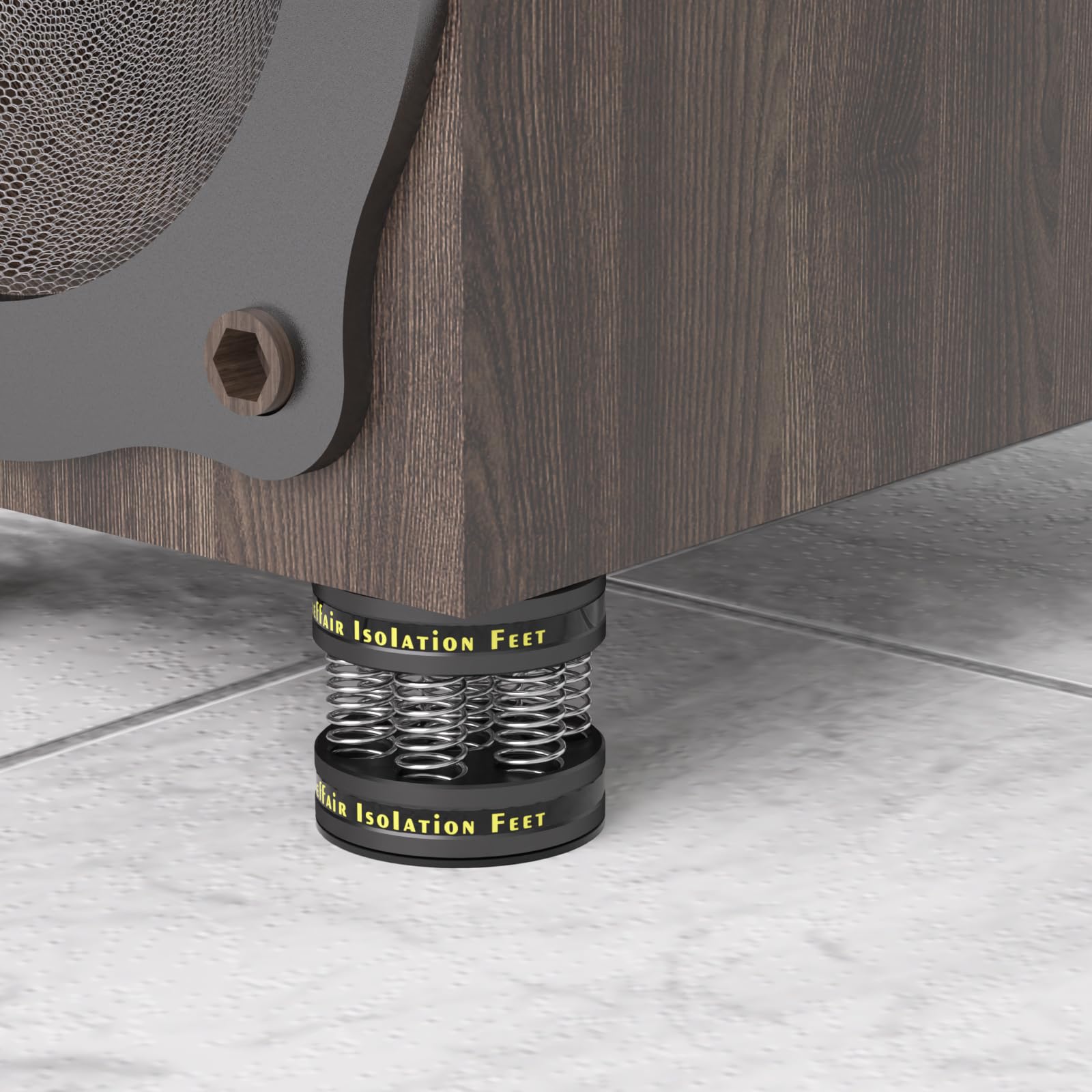 Soporte para altavoces HiFi con almohadillas de aislamiento para altavoces, pies de alta fidelidad, pies de dispositivo, amortiguador, posavasos con goma antideslizante para amplificador, subwoofer y