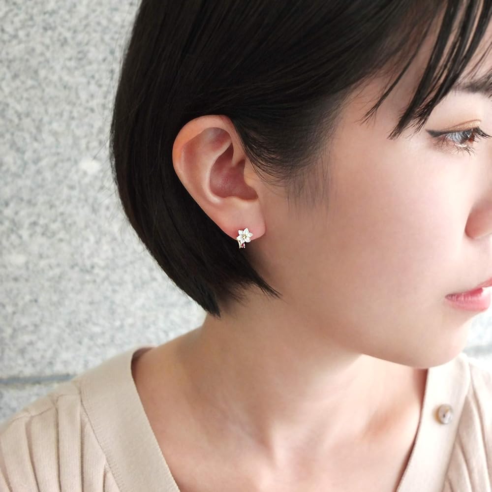 Amazon | 【TAKE-UP】[ 誕生花ジュエリー] 7月ユリピアス(YG