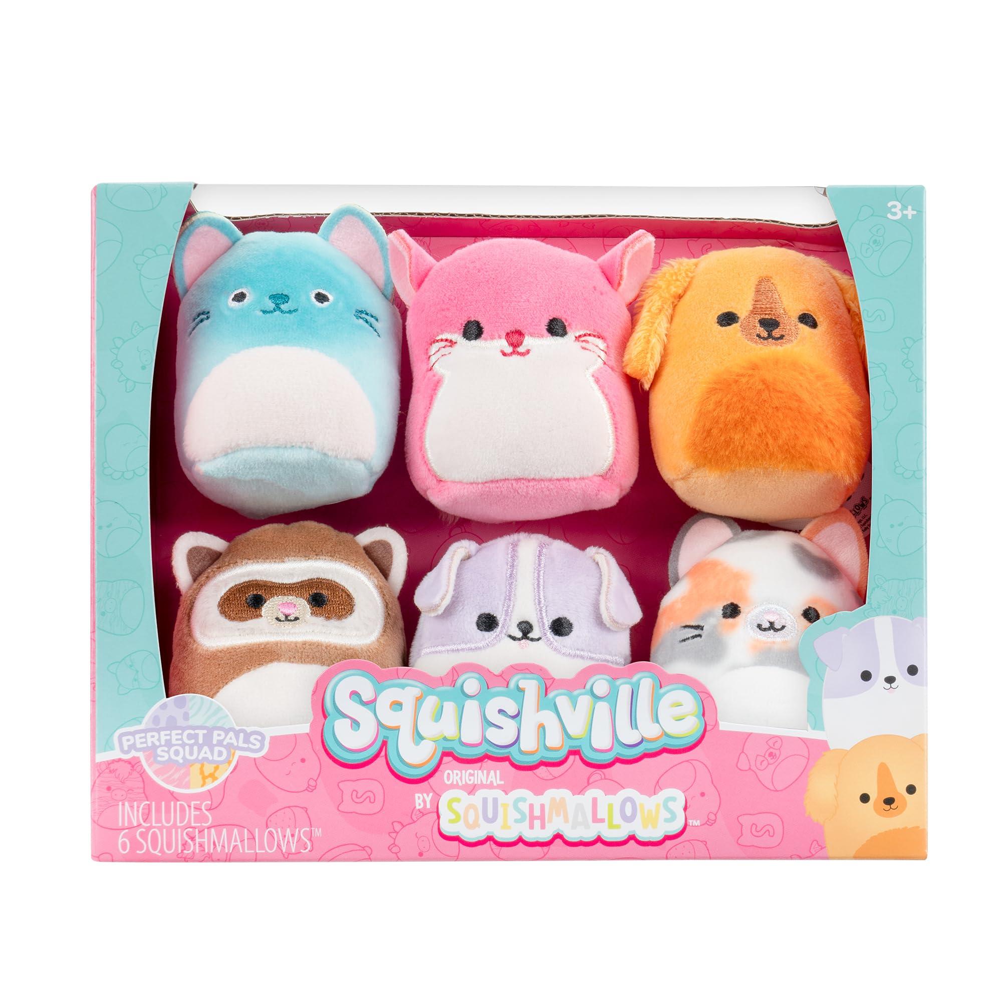 Squishville by Original Squishmallows Perfect Pals Squad Plush, Six 2-inch Squishmallows Plush Including Charlice, Sigrid - Image 2